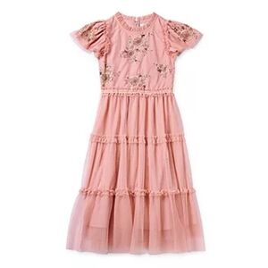 BADGLEY MISCHKA Embroidered tulle dress